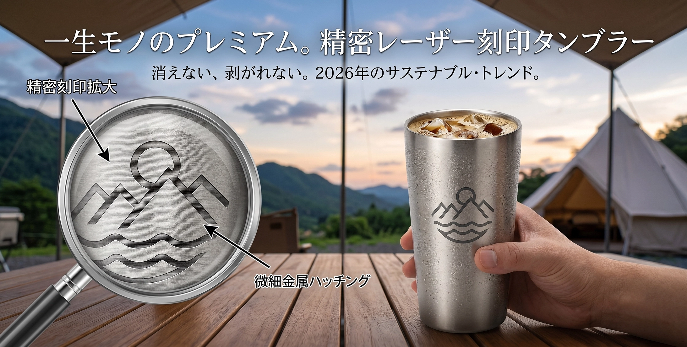 alo スウェイブラタンク ◆ 新品未使用◆タグ付き 試作無料】剥がれないレーザー刻印名入れオリジナルタンブラー｜真空