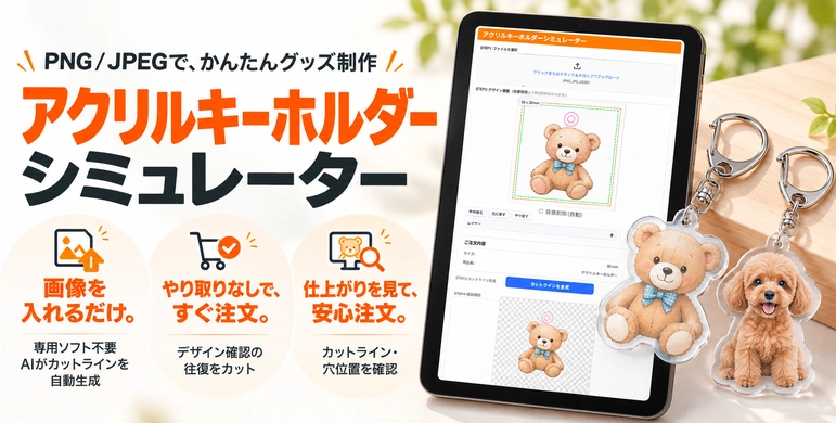 シミュレーター機能でアクキーをお手軽注文！
