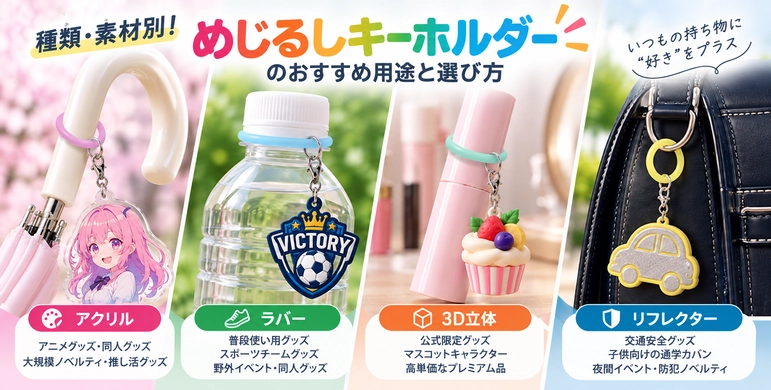 推し色やチームカラーに合わせて選べるアンブレラマーカー用シリコンリング全9色のカラーバリエーション