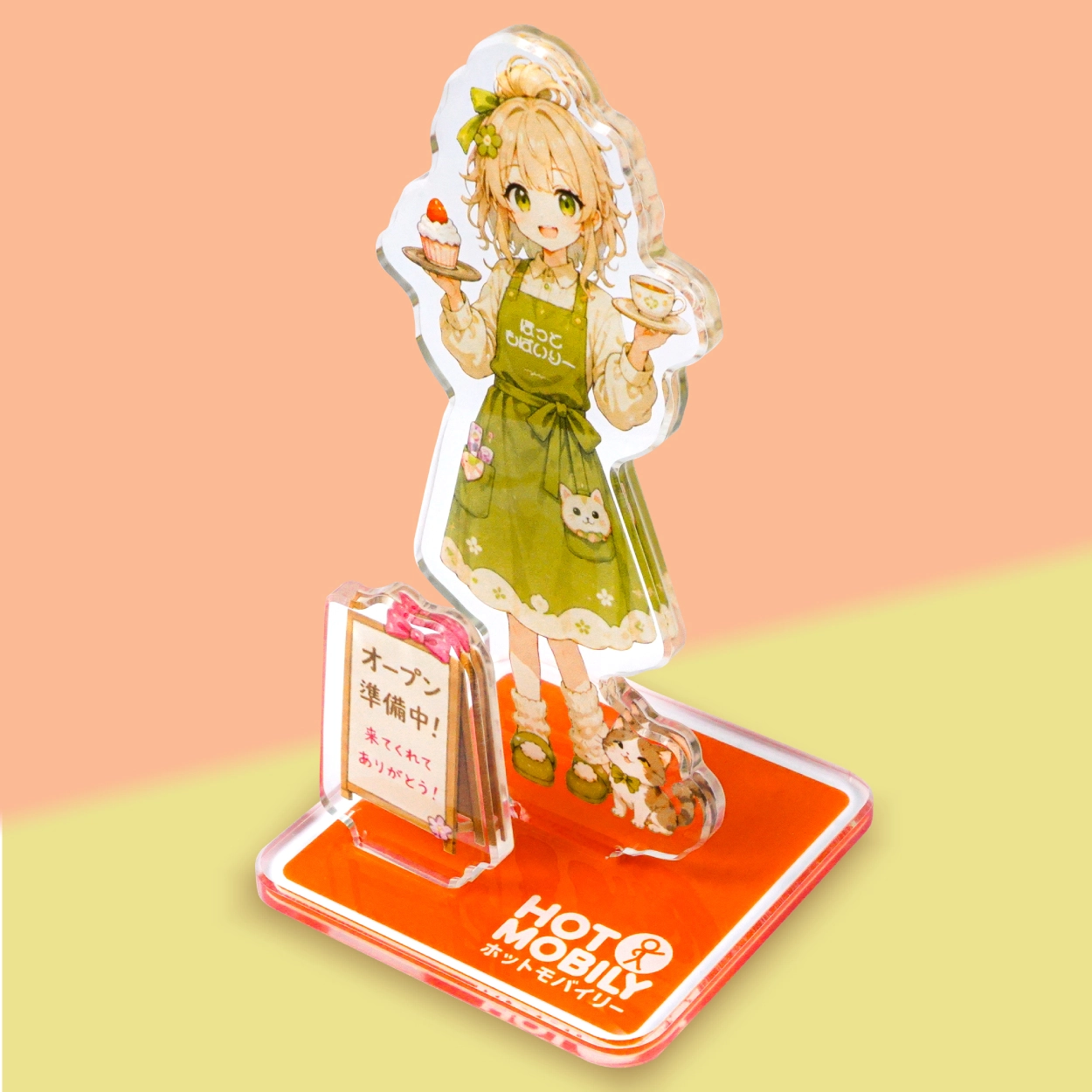 ラバーストラップ制作事例（ケモ耳女の子キャラ）