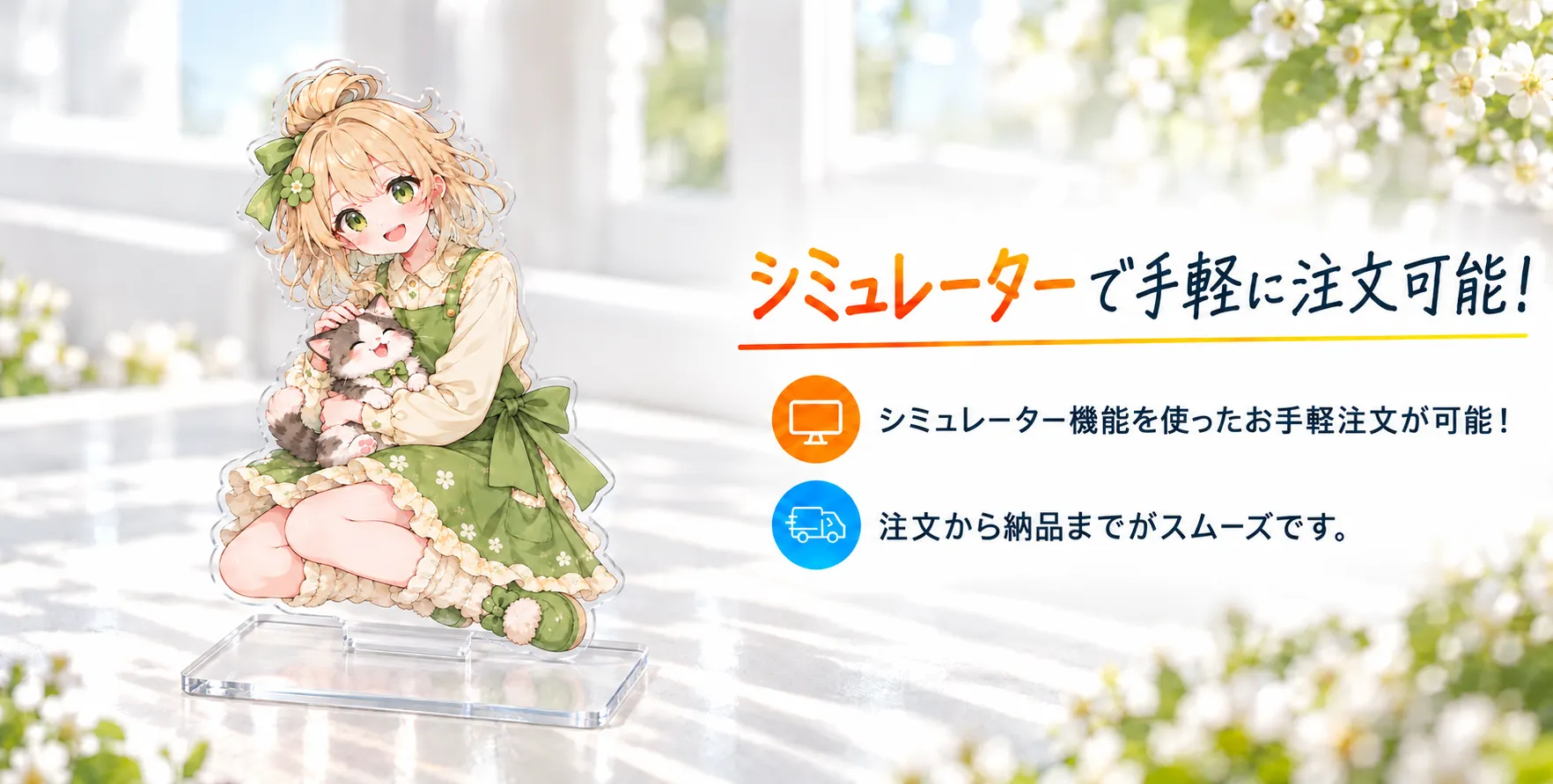 オリジナルアクスタをシミュレーターでお手軽注文！