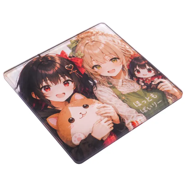 女の子キャラ二人のアクリルマグネット