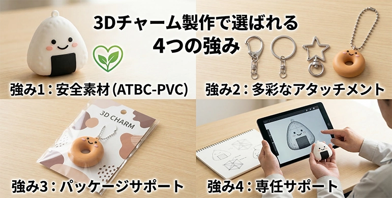 オリジナルス3D立体キーホルダー・ストラップ、イヤホン ジャック