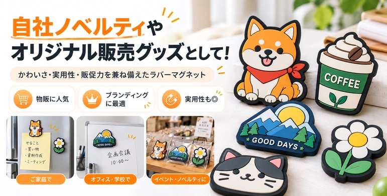 ノベルティ・販売グッズ向けのラバーマグネット