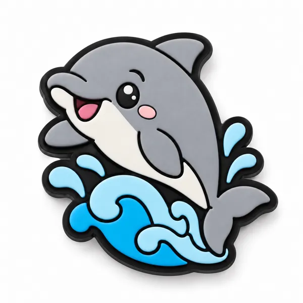 イルカのラバーマグネット表面