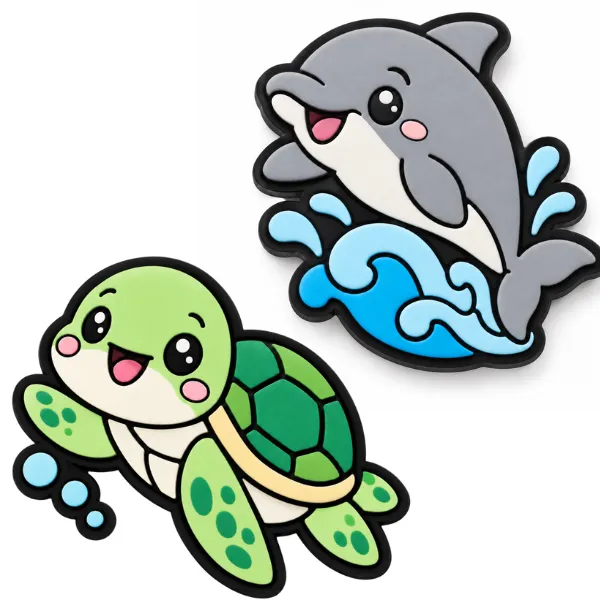 イルカのラバーマグネットとカメのラバーマグネット